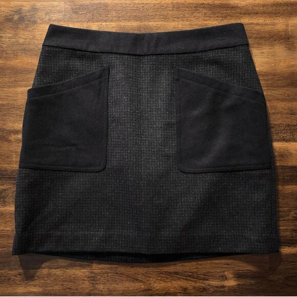 J Crew Women’s 8 Mini Skirt Wool Blend Pockets Lined Zip Up Winter - Picture 1 of 6